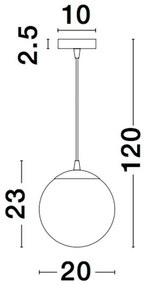 Lustra, Pendul design modern LAZIONE 20cm NVL-9080200