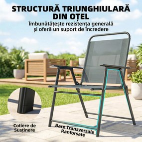 Outsunny scaun pliabil compact pentru terasă | Aosom Romania