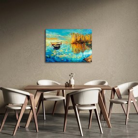 Tablou - Lacul cu bărci (70x50 cm)