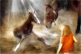 Tablou - Bine ai venit, căluțul mic (90x60 cm)