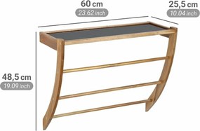 Wenko Raftier de baie cu bară din salcâm FONDI