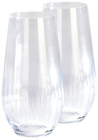 Set 2 pahare apa, cristal, transparent, 580 ml