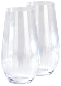 Set 2 pahare apa, cristal, transparent, 580 ml