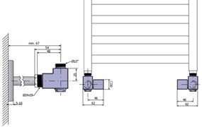 Sapho - Set de racordare pentru ventile unghiulare CUBE COMBI, 2 buc., pentru partea dreaptă / crom lucios