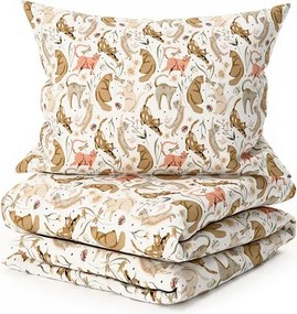 Lenjerie de pat din policotton WILD CATS colorat Dimensiune lenjerie de pat: 70 x 90 cm | 140 x 220 cm