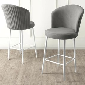 Set de scaune de bar Fora Grey and White, 4 buc.