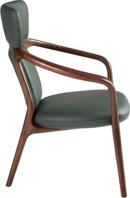 Scaun cu brate LUX design italian, Piele Sintetica Verde Inchis