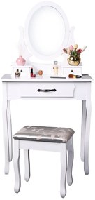 Măsuță decorativă cu scaun LINET NEW, albă