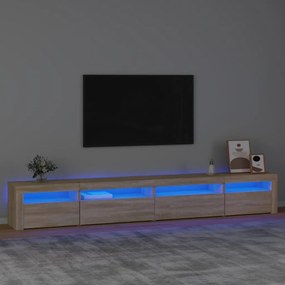 Comoda TV cu lumini LED, stejar sonoma, 270x35x40 cm 1, Stejar sonoma, 270 x 35 x 40 cm