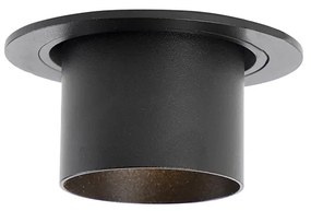 Spot modern îngropat negru rotund orientabil - Installa