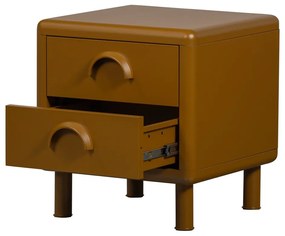 Noptieră galben ocru din metal Rune – WOOOD