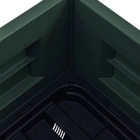 Strat inaltat de gradina, verde, 43x43x35 cm, PP 1, Verde, 43 x 43 x 35 cm