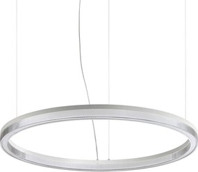 Lustra LED suspendata design circular CROWN SP D80 BIANCO