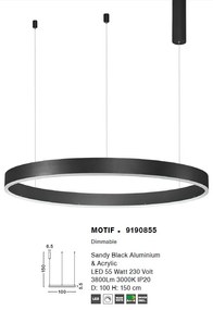 Lustra LED design modern circular MOTIF 55W NVL-9190855