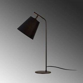 Veioză neagră cu abajur din metal (înălțime 67 cm) Salihini – Opviq lights