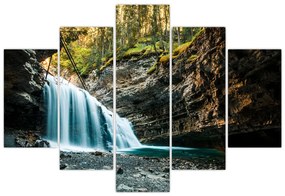 Tablou cu cascada de pădure (150x105 cm)