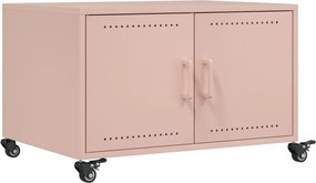 vidaXL Măsuță de cafea, roz, 68x50x43,5 cm, oțel