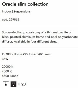 Lustra LED design modern ORACLE SLIM SP D070 ROUND 4000K ON-OFF WH