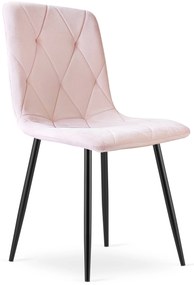 Scaun Bucatarie/Dining Fido Catifea Roz Deschis