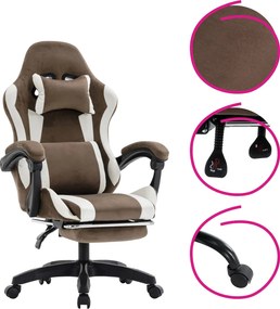 Scaun de birou/gaming, maro/alb, HOSPO