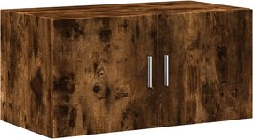 vidaXL Dulap de perete, stejar fumuriu, 80x42,5x40 cm, lemn compozit