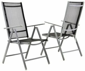 Set de 2 scaune pliabile de grădină , GARTHEN - negru