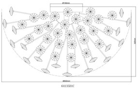 Lustra aplicata design elegant KATRINA 60cm crom 64135D1C GL