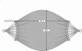 Hamac ZENVIO COMFORT 200x80 cm, maro + geanta gratuita