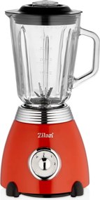 Blender RETRO Zilan ZLN7057 Rosu, capacitate 1.5 L, putere 500W, lame din otel