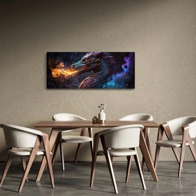 Tablou - Dragon scuipând flăcări (120x50 cm)