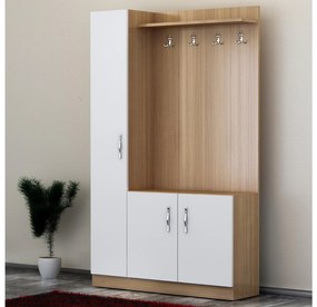 Mobilier hol Neturella (alb + teak). 1102378