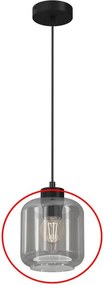 Sticlă de schimb pentru lustrul SOMBRA E27, diametru 16 cm, gri fumuriu