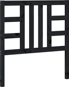 vidaXL Tăblie de pat, negru, 96x4x100 cm, lemn masiv de pin