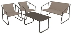 Set mobilier de grădină Leonne (pentru 4 persoane) (maro). 1096322