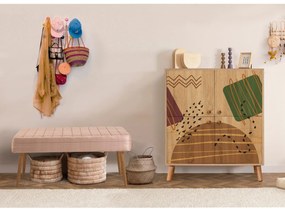 Mobilier pentru hol Maluxe 986 (Stejar sonoma + Piatră). 1089080