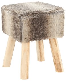 Taburet din blana NAFULA maro 28/40 cm