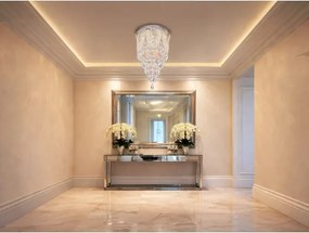 Lampă de tavan cu cristale MAJURO LED/30W/230V Ø 40 cm crom lucios + telecomandă