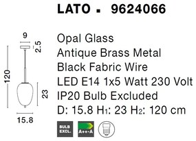 Lustra, Pendul modern Lato 15,8cm
