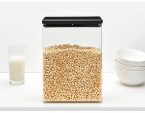 Cutie de depozitare Brabantia Tasty+ Stackable 1008877, 5,4 l, Sigiliu din silicon, Fara BPA, Gri închis