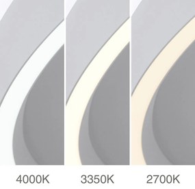 Plafoniera LED design circular MASCA D-40cm alba