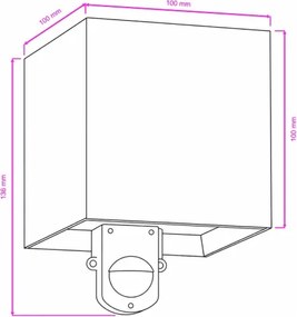 BRILAGI - Aplică de perete LED pentru exterior cu senzor CUBE LED/6W/230V gri IP65