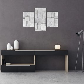 Tablou - Abstracție cu faianță de beton (90x60 cm)