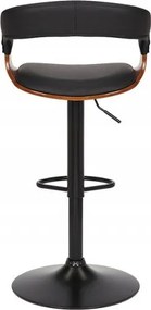 Scaun de bar pivotant Manhattan negru/ nuc