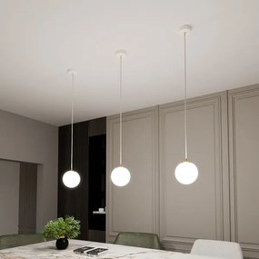 Lustră pe cablu ROYAL 1xE14/10W/230V d. 14 cm alb