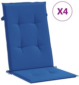 Perne pentru scaun gradina, 4 buc., albastru regal, 120x50x3 cm 4, Albastru regal, 120 x 50 x 3 cm