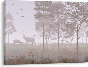 Tablou - Pădure,monocrom (70x50 cm)