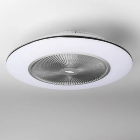 Plafonieră LED dimabilă cu ventilator Brilagi AURA LED/38W/230V argintiu + telecomandă