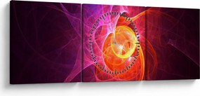 Tabloul modern abstract (cu ceas) (90x30 cm)