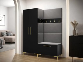 Set mobilier hol I Futura (Negru + Gri). 1070344