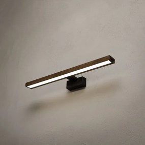 Brilagi -LED Iluminare pentru oglindă de baie 3 în 1 WOODY MIRROR LED/12W/230V IP44 negru/stejar nuc